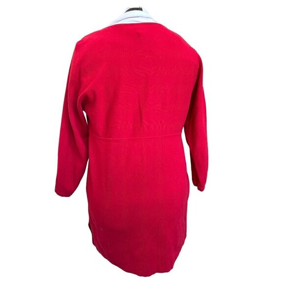 Chico's Red Tunic Top Cotton Women 2 / Large  Round Neck  3/4 sleeves - Picture 5 of 9